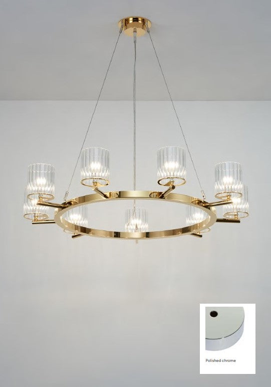 Flute Chandelier 9 Arm