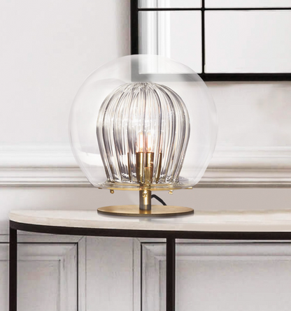 Pleated Crystal Table Lamp