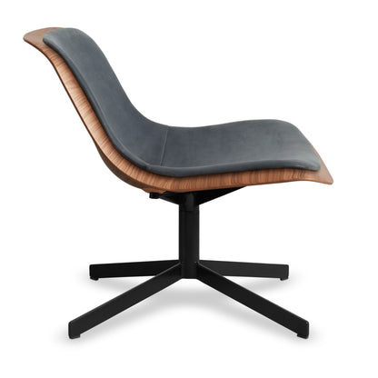 Nonesuch Swivel Leather Lounge Chair